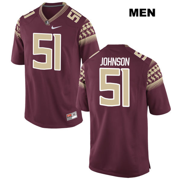 Men's NCAA Nike Florida State Seminoles #51 Baveon Johnson College Red Stitched Authentic Football Jersey XKQ5069XN